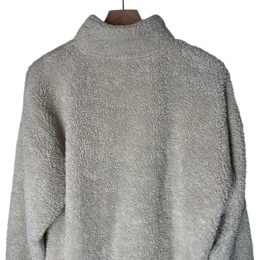 Victoria’s Secret PINK Sherpa Fleece Zip Jacket Cream Cozy Medium - Picture 4 of 8